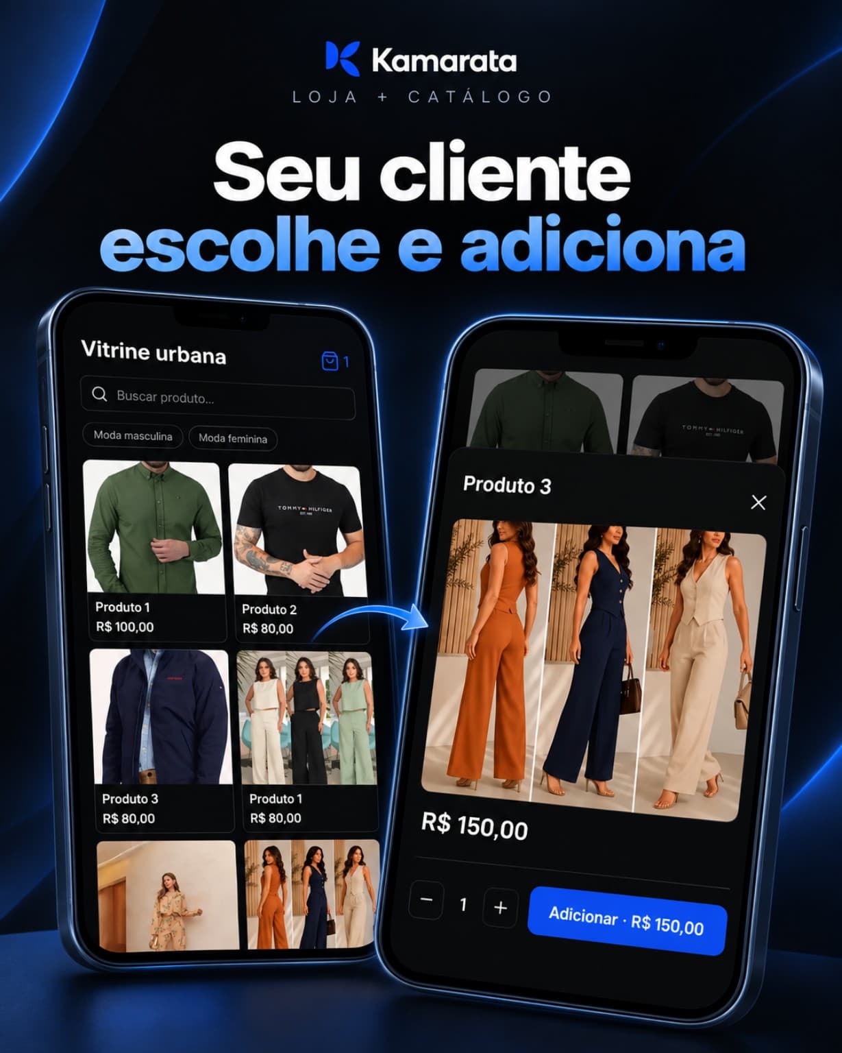Cliente escolhendo produtos no catálogo da loja